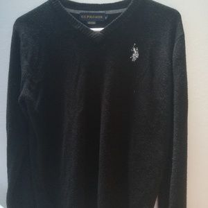 U.s. polo association black sweater size small